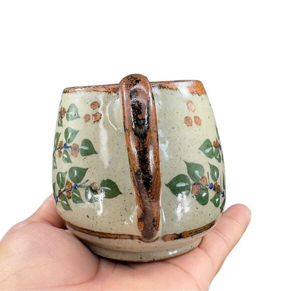 Hand Made Mexico Pottery Ceramic Small Pitcher Creamer Signed Cocotzin Vintage - Picture 9 of 13